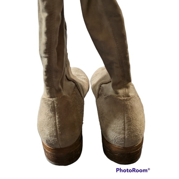 Sole Society knee high boots sz 8 cow suede leather shoes taupe brown tan tall - Picture 4 of 9